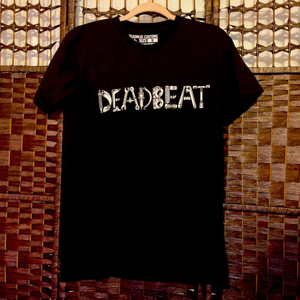 Men Deadbeat Customs Brand Tee S Black